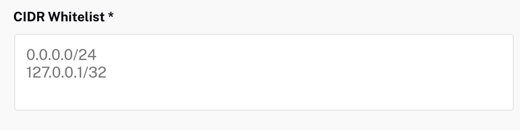 CIDR 화이트리스트